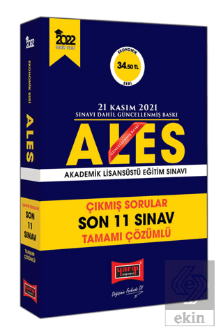 Yargı Yayınları 2022 ALES Ekonomik Seri Tamamı Çözümlü Son 11 Sınav Çı