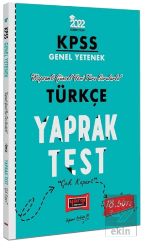 Yargı Yayınları 2022 KPSS Lisans GY Türkçe Yaprak