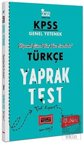 Yargı Yayınları 2022 KPSS Lisans GY Türkçe Yaprak