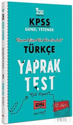 Yargı Yayınları 2022 KPSS Lisans GY Türkçe Yaprak