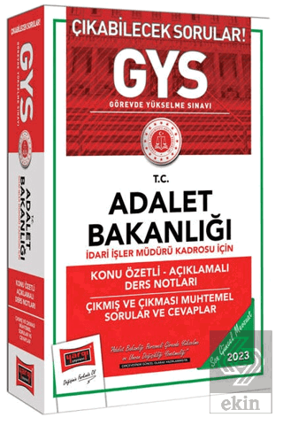 Yargı Yayınları 2023 Adalet Bakanlığı GYS İdari İş