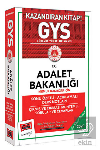 Yargı Yayınları 2023 Adalet Bakanlığı GYS Memur Ka