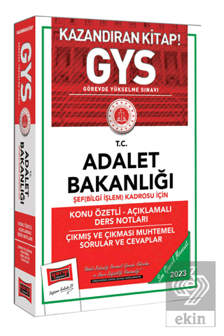 Yargı Yayınları 2023 Adalet Bakanlığı GYS Şef (Bil