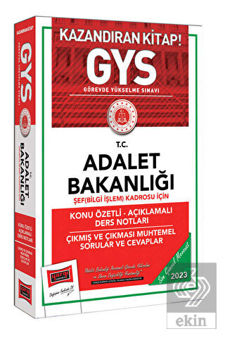 Yargı Yayınları 2023 Adalet Bakanlığı GYS Şef (Bil