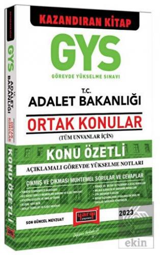 Yargı Yayınları 2023 Adalet Bakanlığı GYS Tüm Unva