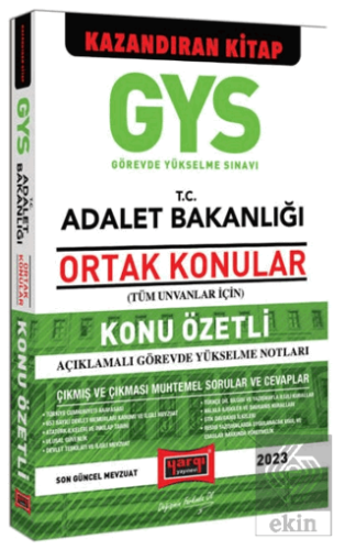 Yargı Yayınları 2023 Adalet Bakanlığı GYS Tüm Unva