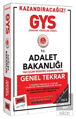 Yargı Yayınları 2023 Adalet Bakanlığı GYS Yazı İşl
