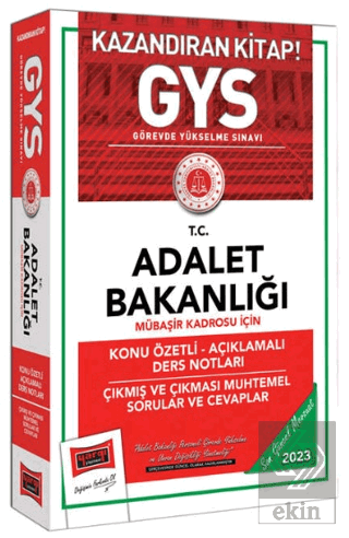 Yargı Yayınları 2023 Adalet Bakanlığı Mübaşir Kadr