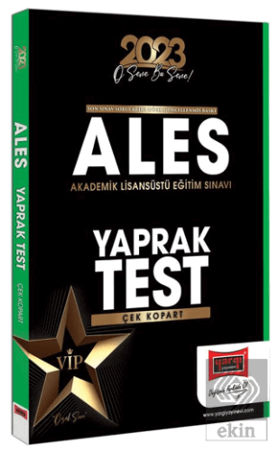 Yargı Yayınları 2023 ALES Çek Kopart Yaprak Test
