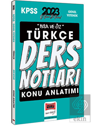 Yargı Yayınları 2023 KPSS Kısa ve Öz Türkçe Konu A