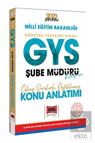 Yargı Yayınları 2023 MEB GYS Şube Müdürlüğü Kadros