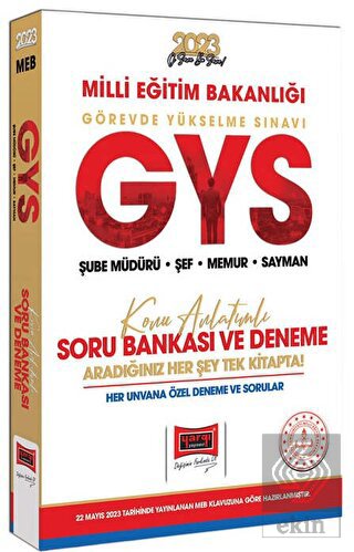 Yargı Yayınları 2023 Milli Eğitim Bakanlığı GYS Tü