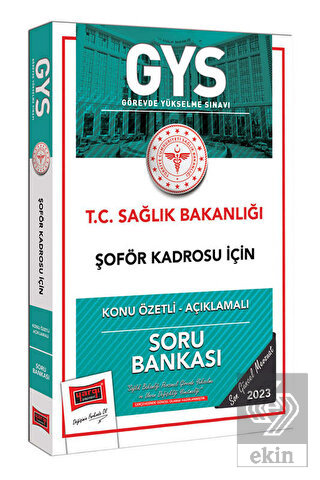 Yargı Yayınları 2023 Sağlık Bakanlığı Şöför Kadros