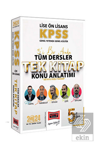 Yargı Yayınları 2024 KPSS Lise Ön Lisans GK-GY 5Yü