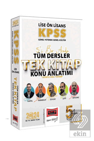 Yargı Yayınları 2024 KPSS Lise Ön Lisans GK-GY 5Yü