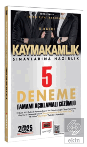 Yargı Yayınları 2025 Kaymakamlık Sınavlarına Hazırlık Tamamı Açıklamalı Çözümlü 5 Deneme Sınavı