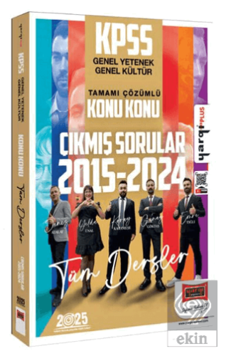 Yargı Yayınları 2025 KPSS GK-GY 2015-2024 Tamamı Çözümlü Konu Konu Çık