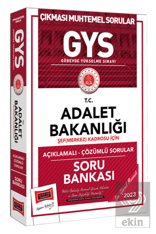 Yargı Yayınları GYS Adalet Bakanlığı Şef (Merkez)