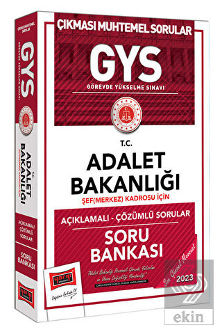 Yargı Yayınları GYS Adalet Bakanlığı Şef (Merkez)