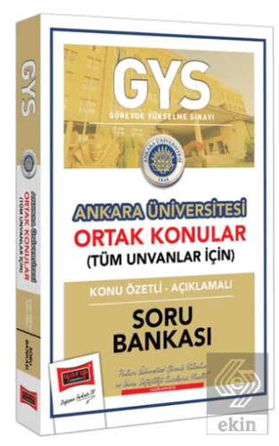 Yargı Yayınları GYS Ankara Üniversitesi Ortak Konu