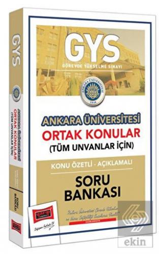 Yargı Yayınları GYS Ankara Üniversitesi Ortak Konu