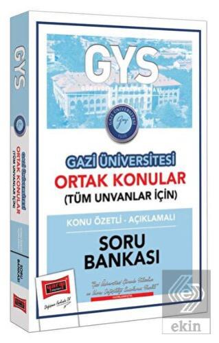 Yargı Yayınları GYS Gazi Üniversitesi Ortak Konula