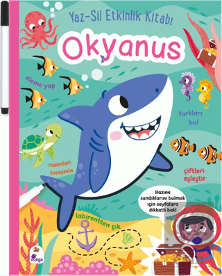 Yaz-Sil Etkinlik Kitabı – Okyanus (Kalemli)
