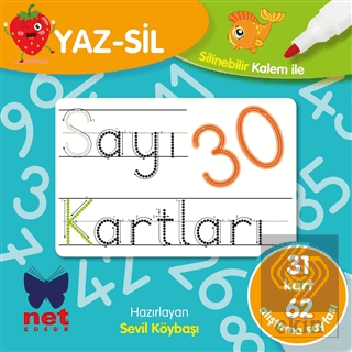 Yaz-Sil Sayı Kartları