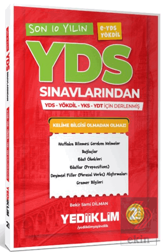 YDS E-YDS YÖKDİL Son 10 Yılın YDS Kelimeleri Bekir Sami Dilman Yediikl