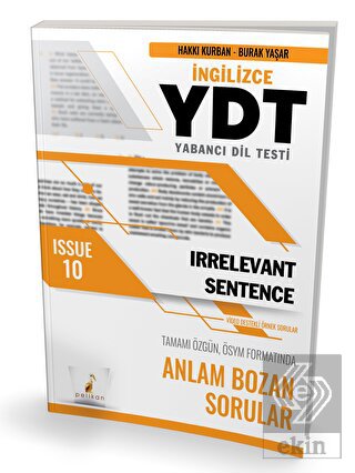 YDT İngilizce Irrelevant Sentence Issue 10