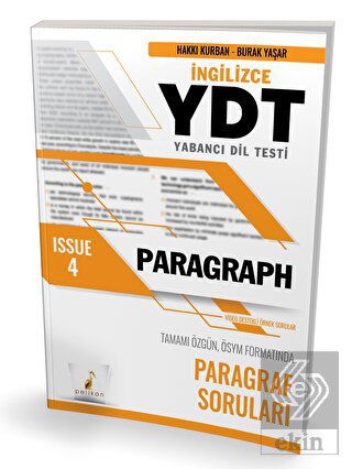 YDT İngilizce Paragraph Issue 4