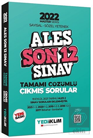 Yediiklim 2022 ALES Sayısal Sözel Yetenek Son 12 S