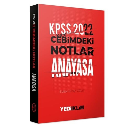 Yediiklim 2022 KPSS Cebimdeki Notlar Anayasa Kitap
