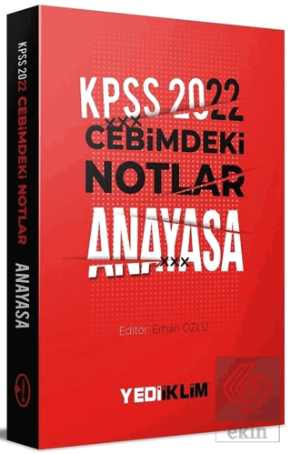 Yediiklim 2022 KPSS Cebimdeki Notlar Anayasa Kitap