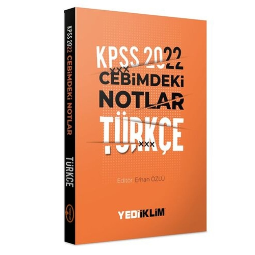 Yediiklim 2022 KPSS Cebimdeki Notlar Türkçe Kitapç