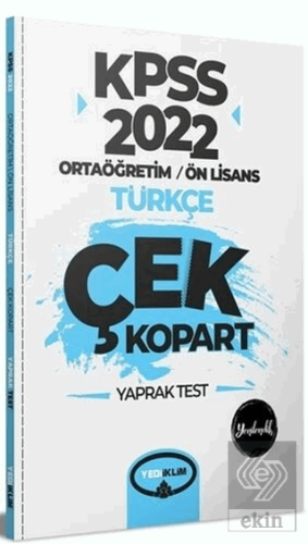 Yediiklim 2022 KPSS Ön Lisans Genel Yetenek Türkçe