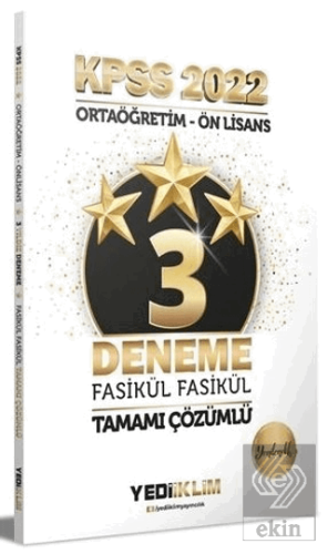 Yediiklim 2022 KPSS Ön Lisans GY GK 3 Yıldız Tamam