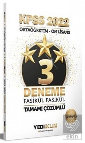 Yediiklim 2022 KPSS Ön Lisans GY GK 3 Yıldız Tamam