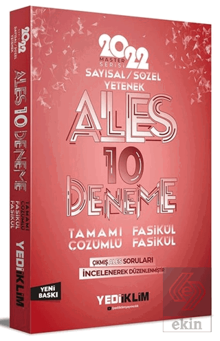 Yediiklim 2022 Master Serisi Ales Sayısal Sözel Ye