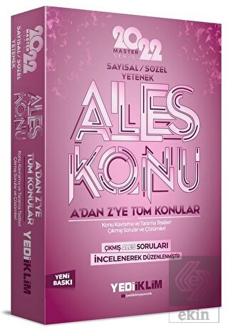 Yediiklim 2022 Master Serisi Ales Sayısal Sözel Ye