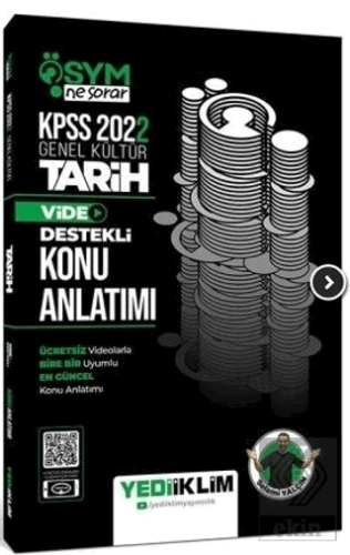 Yediiklim Yayınları 2022 KPSS Genel Kültür ÖSYM Ne Sorar Tarih Video D