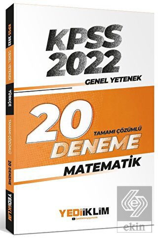 Yediiklim Yayınları 2022 KPSS Genel Yetenek Matema