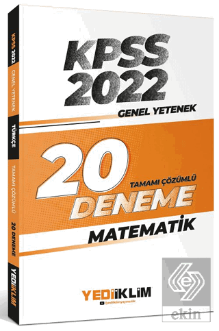 Yediiklim Yayınları 2022 KPSS Genel Yetenek Matema