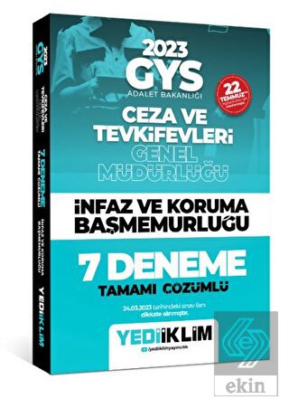 Yediiklim Yayınları 2023 GYS Adalet Bakanlığı Ceza