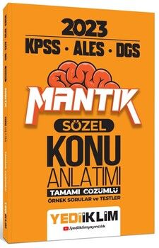 Yediiklim Yayınları 2023 KPSS ALES DGS Sözel Mantı