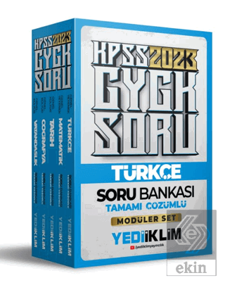 Yediiklim Yayınları 2023 KPSS Genel Yetenek Genel