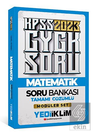 Yediiklim Yayınları 2023 KPSS Genel Yetenek Matema