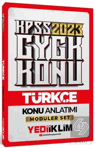 Yediiklim Yayınları 2023 KPSS Genel Yetenek Türkçe