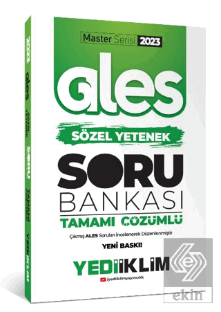 Yediiklim Yayınları 2023 Master Serisi Ales Sözel