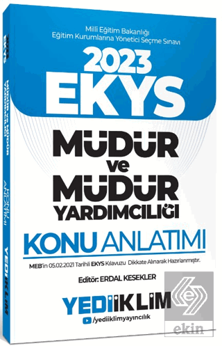 Yediiklim Yayınları 2023 MEB EKYS Müdür ve Müdür Y